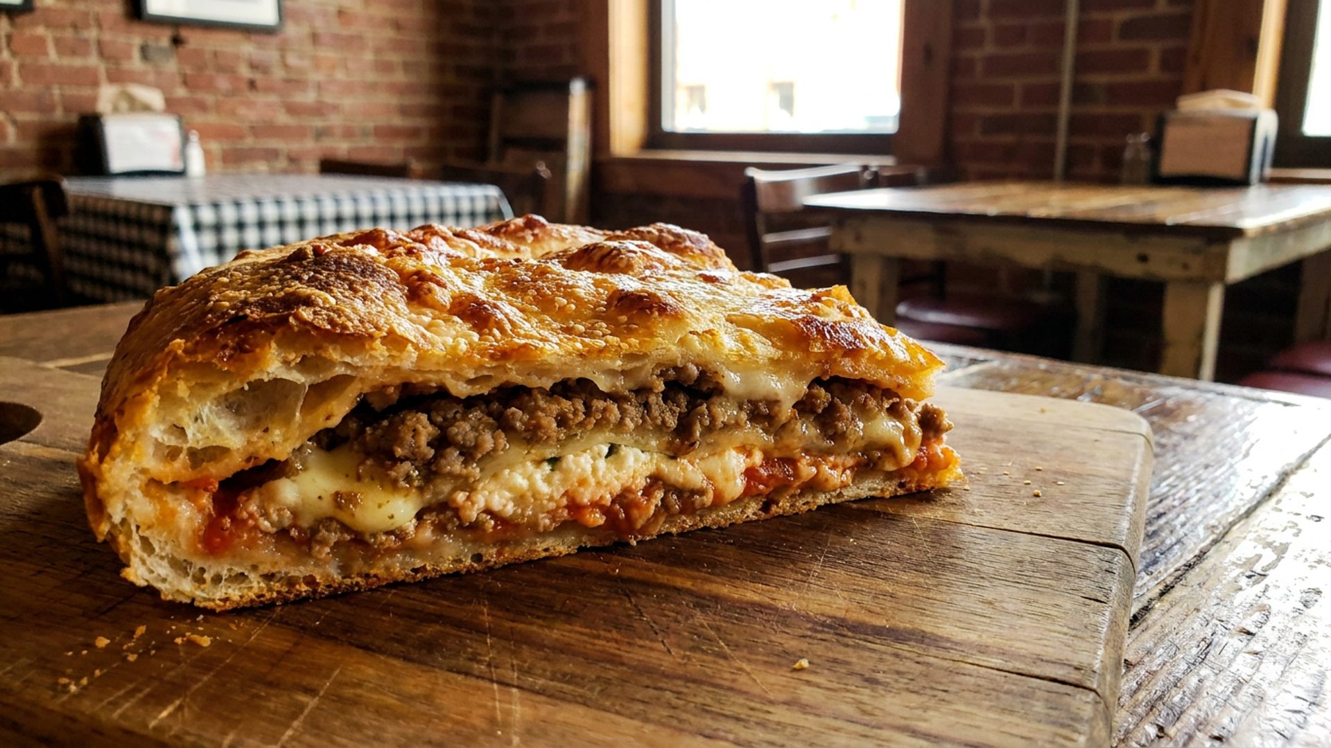 The stuffed meat pizza