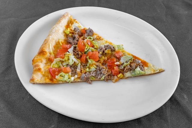 Cheesesteak Taco Sicilian Pizza.