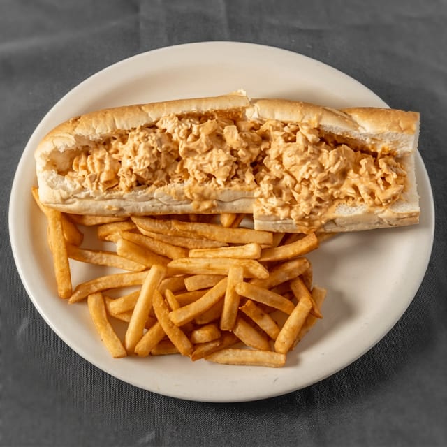 Buffalo Chicken Cheesesteak Sandwich.