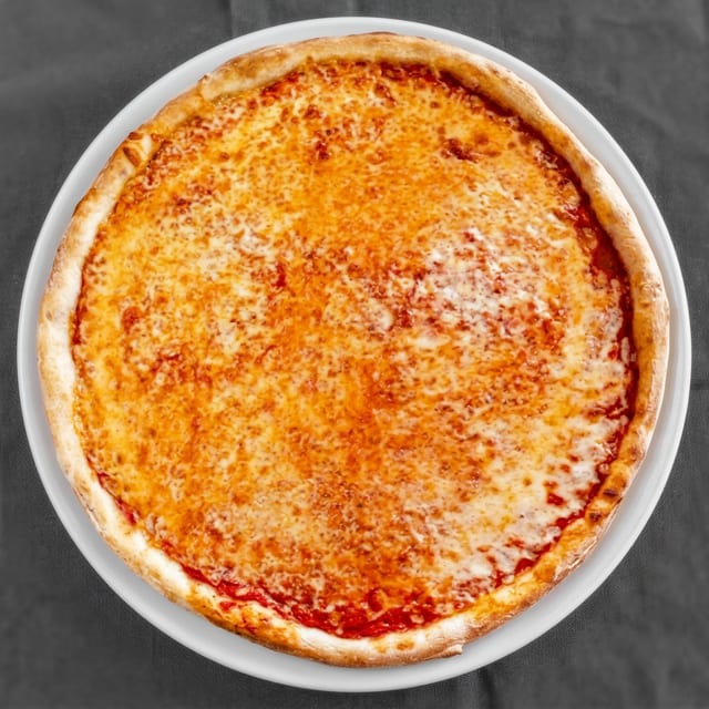 Thin Crust Cheese Pizza.