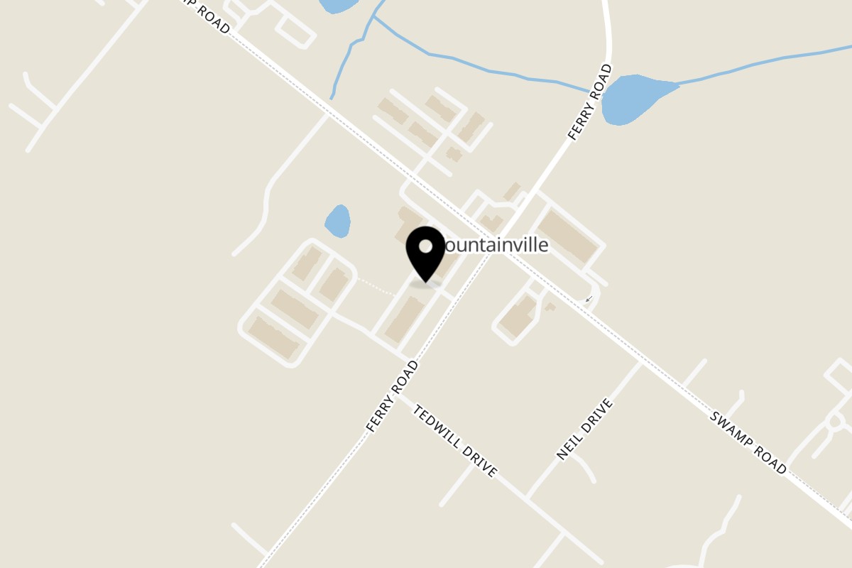 Map showing the location of Roman Delight Pizza Fountainville on 1456 Ferry Rd in Doylestown